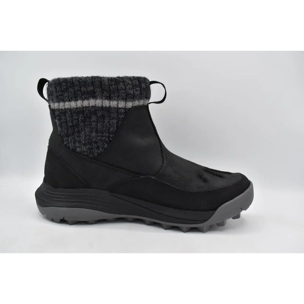 Merrell Womens Size 7 Thermo Siren 4 Insulated‎ WP Black Leather Chelsea Boots